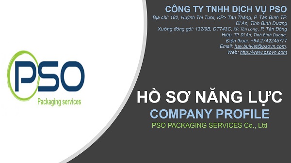 Hồ sơ năng lực - Đóng Gói Và Bốc Xếp Hàng Hóa PSO - Công Ty TNHH Dịch Vụ PSO